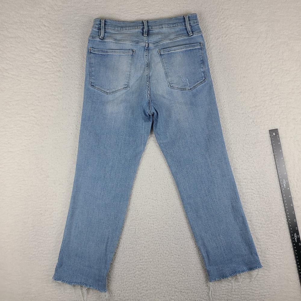 FRAME Jeans Womens 28 Blue Le Sylvie Crop Fray Light Wash Denim‎ - Picture 12 of 14